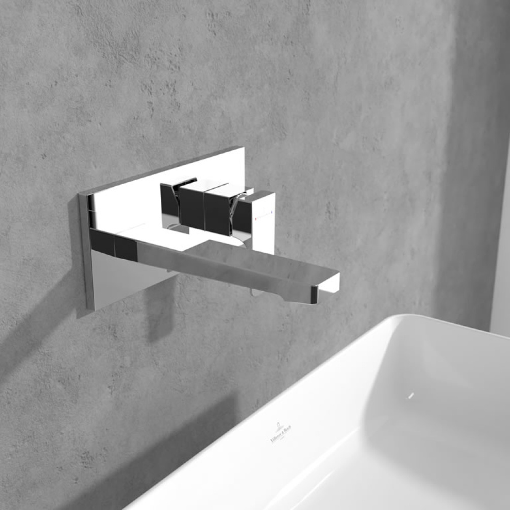 Lifestyle image of Villeroy & Boch Architectura Square Wall-Mounted Basin Mixer